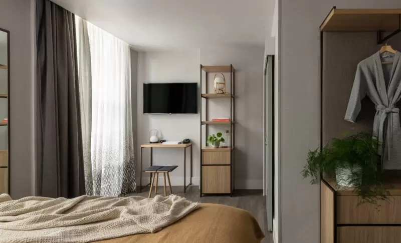 Bedroom at Inhabit hotel